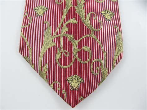 versace gray and pink tie|Versace tie vintage.